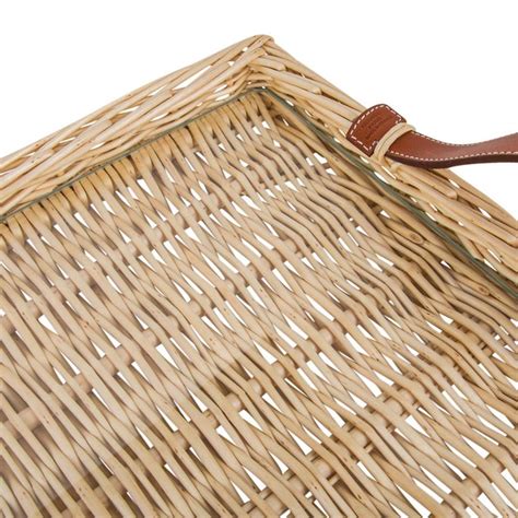 hermes tray wicker|hermes braided leather tray.